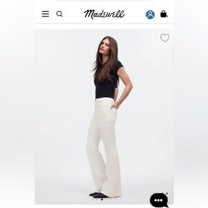 Madewell Flea Market Flare White Jeans NWT